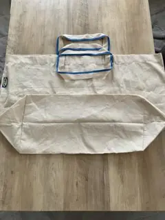 IKEAナチュラルキャンバスエコバッグ 大きめ IKEAバッグのおまけ付き