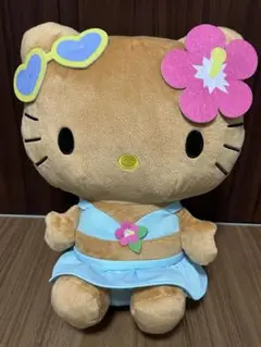 【新品】ハローキティ　Lぬいぐるみ　日焼けギャルVer.