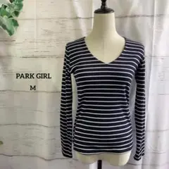 パークガール PARK GIRL　ボーダー　カットソー　M　紺×白　人気