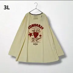 9 訳あり新品未使用 【converse】長袖 Tシャツ 3L 大きいサイズ