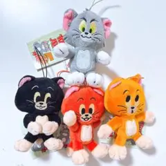 トムとジェリー　3匹の子猫　マスコット　4個セット　トムジェリ　匿名配送