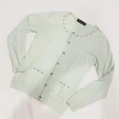 美品 CECIL McBEE ニットアンサンブル ミントグリーン ビジュー