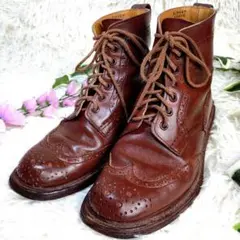 トリッカーズ Tricker's SHIPS別注 メダリオン ブーツ 本革 4
