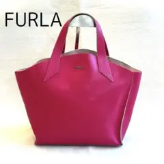 美品　フルラ　トートバッグ　ハンドバッグ　レザー　ピンク　ユッカ　ポーチ付 美品 フルラ トートバッグ ハンドバッグ レザー ピンク ユッカ