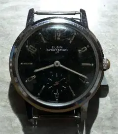 ELGIN エルジン　スポーツマン　アンティーク　ビンテージ　スモセコ　手巻き