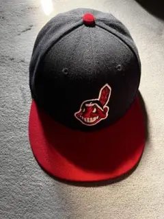 【中古】インディアンズ ロゴ キャップ NEW ERA シール無し