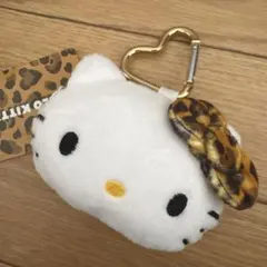 ハローキティー　マスコットポーチ　ヒョウ柄