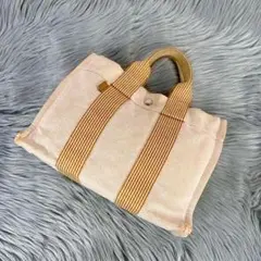 エルメス フールトゥ PM キャンバス ハンドバッグ オレンジ