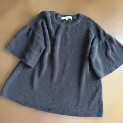 UNTITLED 濃紺半袖ニット