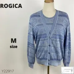 美品 ROGICA ロジカ カーディガン トップス アンサンブル 総柄 M