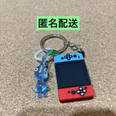 青ピクミン　めじるしアクセサリー２　ゲーム機のキーホルダー　カプセルトイ