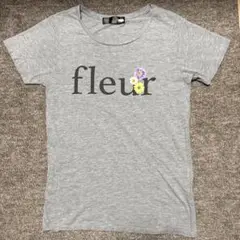 新品同様　グッドスピード　フラワープリント グレー Tシャツ