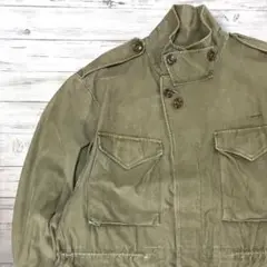 《希少》good design☆ミリタリージャケット 42R カーキ JK405
