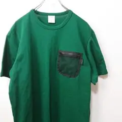 ミスタージェントルマン 胸ポケット Tシャツ グリーン sizeM