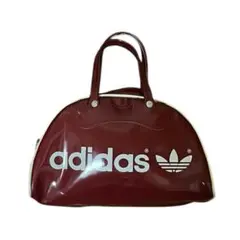 80s adidas ヴィンテージ エナメル ミニハンドバッグ ワインレッド