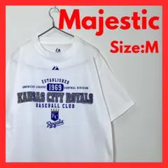 【美品】古着　マジェスティック　カンザシティ・ロイヤルズ　Tシャツ　メンズ　M
