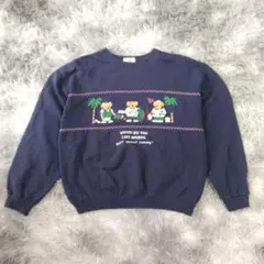 美品✨【TEDDY KOALA】紺色 トレーナー (L-LL相当) 大きいサイズ