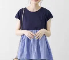 極美品　アーバンリサーチ　ドッキングペプラムカットプルオーバー　カットソー　半袖
