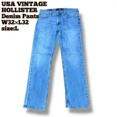 USA古着 HOLLISTER デニムパンツ インディゴ W32×L32