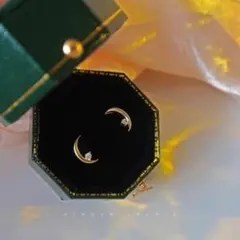 月 ピアス 高級感 上品 三日月 ゴールド アクセサリー 両耳