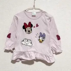 【美品】 赤ちゃん本舗 ディズニー サガラ刺繍 ミニー デイジー 90サイズ