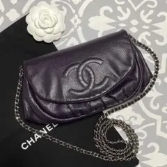 CHANEL シャネル ハーフムーン ショルダーバッグ チェーンウォレット