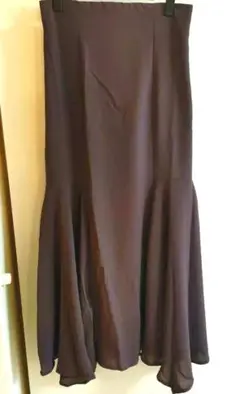 [美品]ブラウンフレアスカートＸＬ Louere