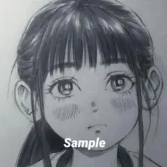 少女 手描きイラスト オリジナル