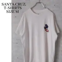 レアサンタクルーズスクリーミングハンド星条旗Tシャツ ホワイト M