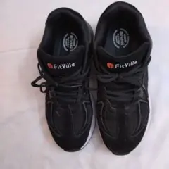 FitVille ブラック ランニングシューズ26CM