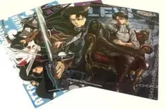 進撃の巨人 ジャンボカードダス クリアプレート リヴァイ兵長 3種セット