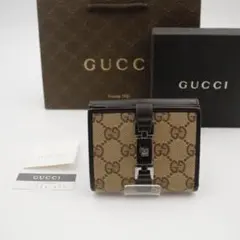 えーちゃん様専用 ミニ財布 ジャッキー GGライン GG柄 二つ折り財布