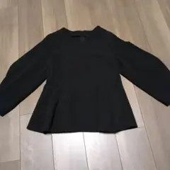 ペプラム トップス M 黒 オールシーズン