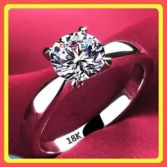 ⭐️フォロー割⭐️リング ホワイトゴールド ハート 18K #C229-1