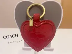 ♡COACH パテントレザーハートミラーキーリング♡