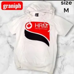 ☆新品☆グラニフ graniph HRMロゴ パーカー 半袖 ホワイト Mサイズ