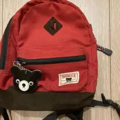 DOUBLE.B 赤いリュック クマのチャーム付き