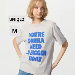 [完売品]　ユニバーサル名作映画UT　ライトグレー　ジョーズ　Mサイズ　綿100