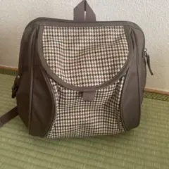 幼稚園　保育園　指定バッグブラウン チェック柄 バッグ
