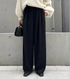 【ー3キロ見え！】トロミタックワイドパンツ