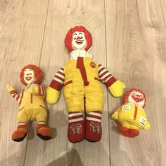 【レア】ロナルド・マクドナルドぬいぐるみ3体セット