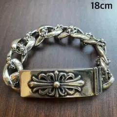ブレスレット　クロス　フローラル　バングル　ヴィンテージ　ノーブランド　18cm
