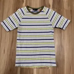 COMME CA COMMUNE ストライプ Tシャツ