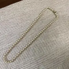 khion コットンパール ゴールド金具ロングネックレス冠婚葬祭入学入園