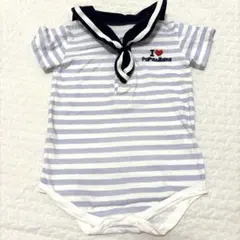 I ♥ PaPa&Mama セーラー襟ロンパース 70-80cm