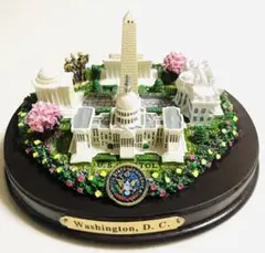 アメリカ ワシントンD.C. ホワイトハウス 桜 等 ミニチュア 置物 オブジェ
