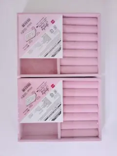 DAISO　ダイソー　アクセサリートレイ　2点セット　ピンク　リング収納 ②