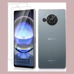 2+2枚セット】For AQUOS R8 ガラスフィルム（2枚）+カメラフィルム