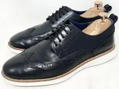 COLE HAAN GRAND 7.5M レザーウイングチップシューズ ブラック