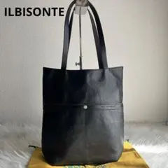 ✨美品✨ ILBISONTE トートバッグ 肩掛け ブラック レザー